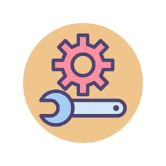 Technical support vector icon. Maintenance, repair symbol.
