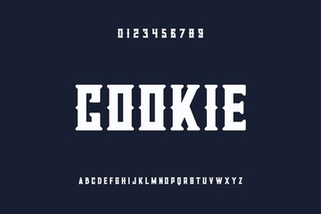 alphabet font, classic lettering, white and green style background,  typeface vector design