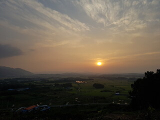 Obraz premium sunset in the mountains