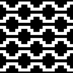 Figures ornament. Seamless pattern. Curves backdrop. Folk wallpaper. Embroidery background. Tribal motif. Ethnic ornate. Digital paper, textile print, web design, abstract illustration. Vector art.