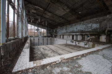 Chernobyl/Pripyat/Ukraine. 25.02.2016 Zone of Chernobyl accident dominates the energy of most disastrous nuclear power plant accident in history