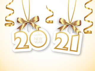 Happy new year 2021 Text Design vector.