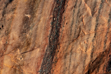 Macro abstract natural stone texture. Background for packaging and design. Stone wall pattern.