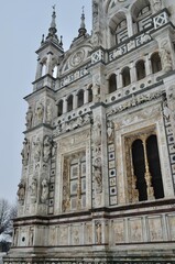 Detail of the facade of the Renaissance charterer from Pavia, Italy.