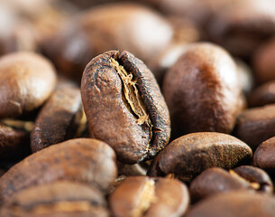 Background from coffee grains.