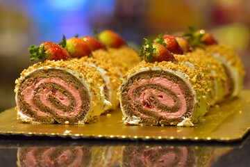 Rocambole de Morango