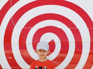 child with target