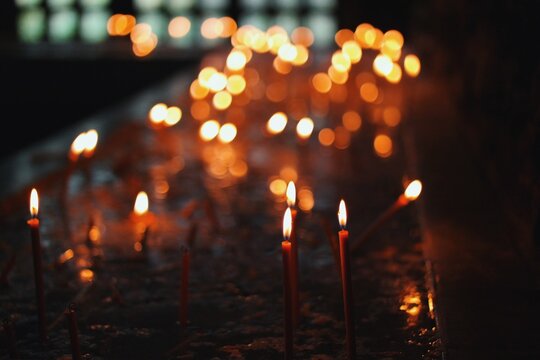 candles in the church