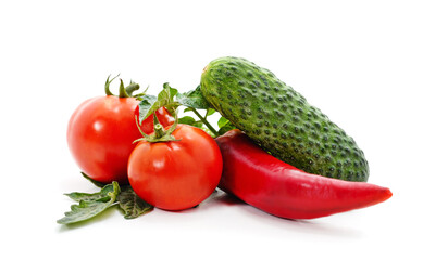 Different ripe vegetables.