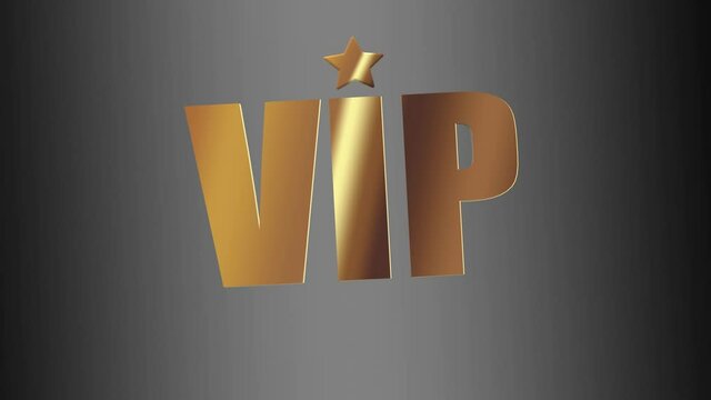 Vip icons golden outline. Designation of isolated characters	