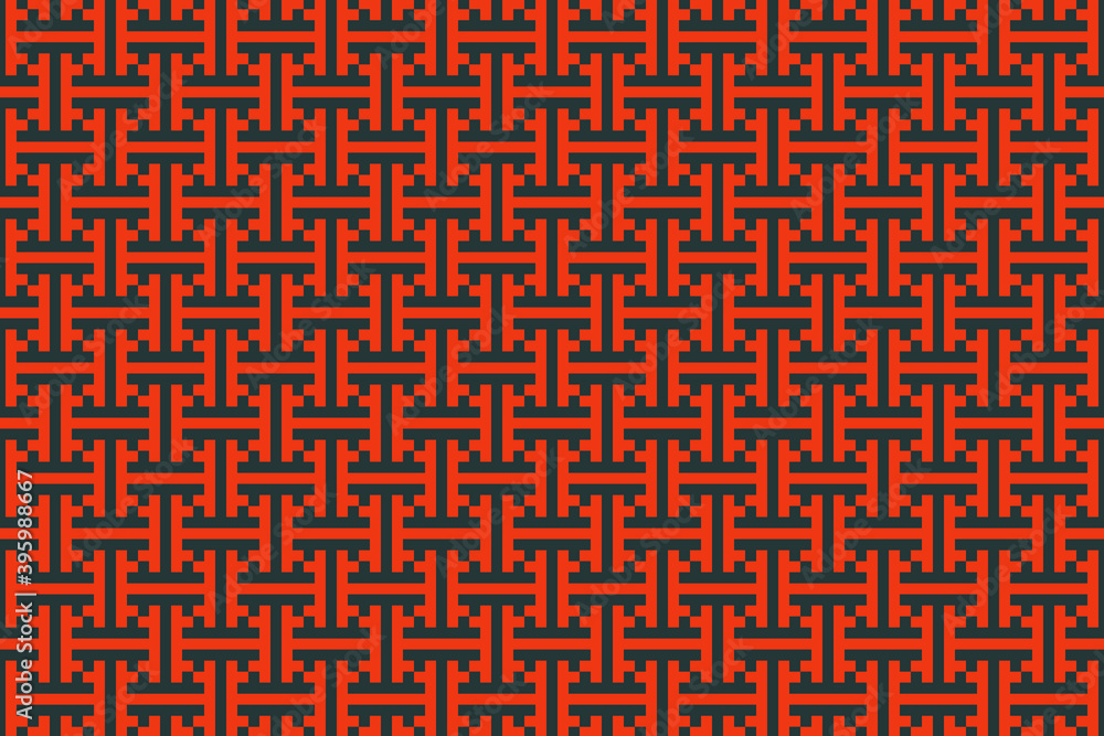 Poster vector background - a geometric pattern in the form of repeating dark green rectangular shapes on an