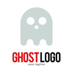 Ghost logo icon symbol template design