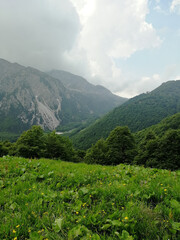 Naklejka na ściany i meble Mountains and lakes around North Italy