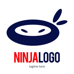 Obraz premium ninja logo icon symbol design template