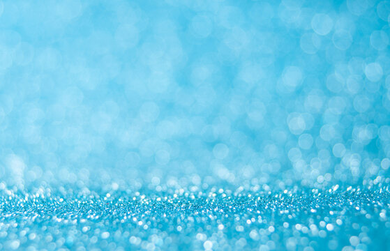 White Light Blue Glitter Bokeh Texture Abstract Background