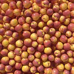 Peach 3d illustration isolated on the white background