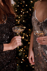 woman with glass of champagne