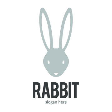 rabbit animal logo icon symbol design template