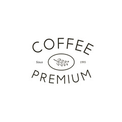 Coffee logo vector illustration. Premium coffee logo template 