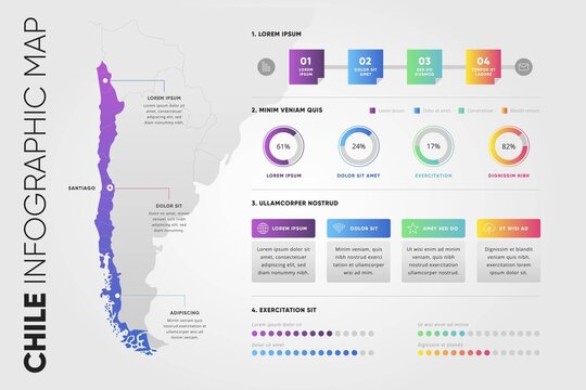 flat chile map infographic