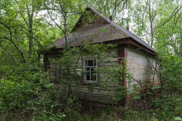 Abandoned village of Chernobyl zone