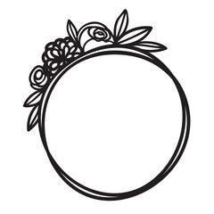 Hand drawn doodle decorative frame. Vector