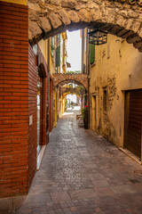 View on a street in the town of Garda, Verona - Italy