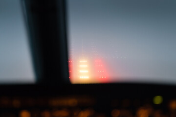 runway approach lights in fog weather aircraft landing