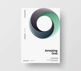 Geometric business cover design. Corporate identity abstract circle vector illustration brochure template.