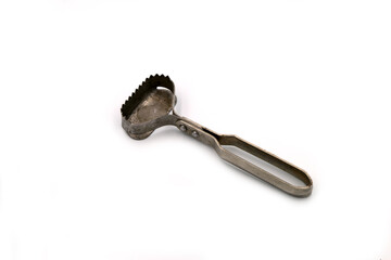 device for fish cleaning on a white background