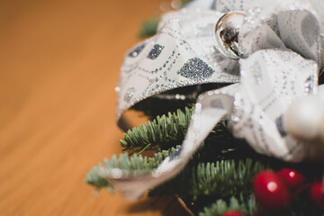 Beautiful christmas decoration, close up detail