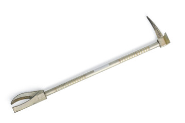 Forcible Entry Tool for firefighters jobs known as hooligan isolated on white background with clipping path