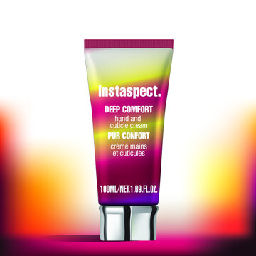 Hand  Cream, Cosmetics TubeMockup, Cosmetics , Cosmetics Packaging Design Template, Hand Cream Tube Luxury High End Cosmetics Design