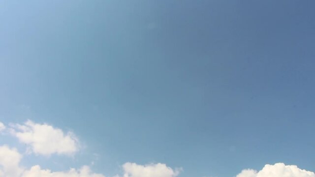Footage of pigeons flying with blue sky background in Eminonu square in Istanbul.