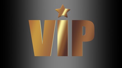Fototapeta premium Vip icons golden outline. Designation of isolated characters