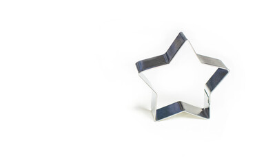 cookie shape in the form of a star on a white background