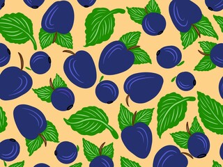 seamless pattern with leaves