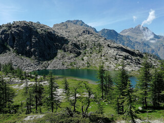 Mountains and lakes around North Italy
