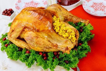Roasted chicken or turkey for Christmas or New Year.