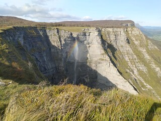 waterfall in the mountains