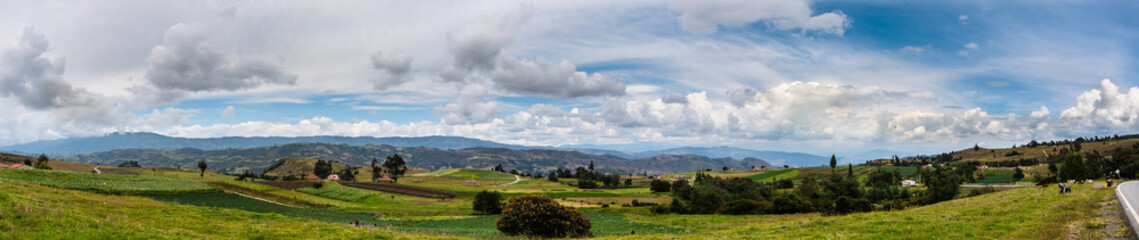 panorama of the mountains and potattoes