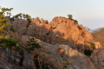 한국의 아름다운 섬 전라북도 선유도의 풍경과 석양