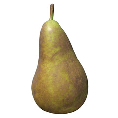 Pear 3d illustration isolated on the white background