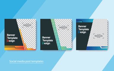 set banner social media post design,vector illustrations.