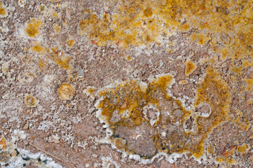 Sulfur deposit pattern at Naturalistic Park of Biancane near Monterotondo Marittimo, Tuscany, Italy.