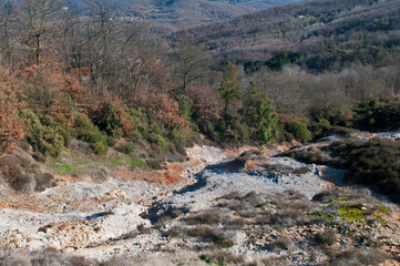 Naturalistic Park of Biancane near Monterotondo Marittimo, Tuscany, Italy.