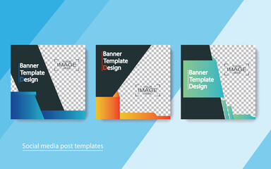 set banner social media post design,vector illustrations.