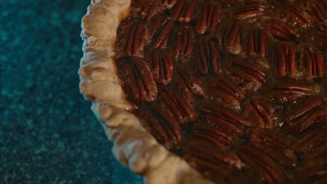 pecan pie turning in place