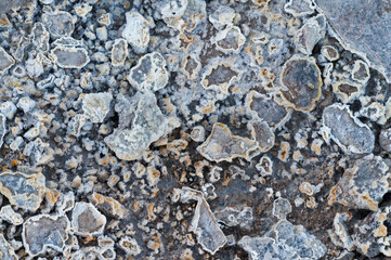 Sulfur deposit pattern at Naturalistic Park of Biancane near Monterotondo Marittimo, Tuscany, Italy.