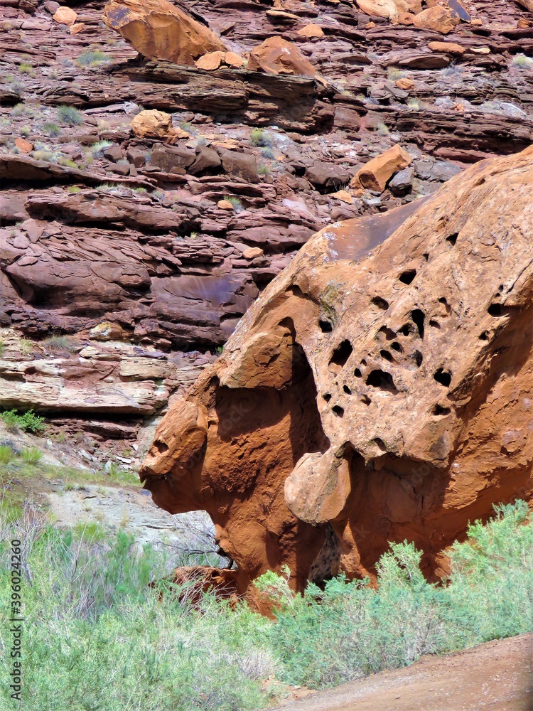 Wall mural red sandstone rock